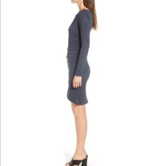 Leith Ruched Long Sleeve Dress XXS - Picture 4 of 7